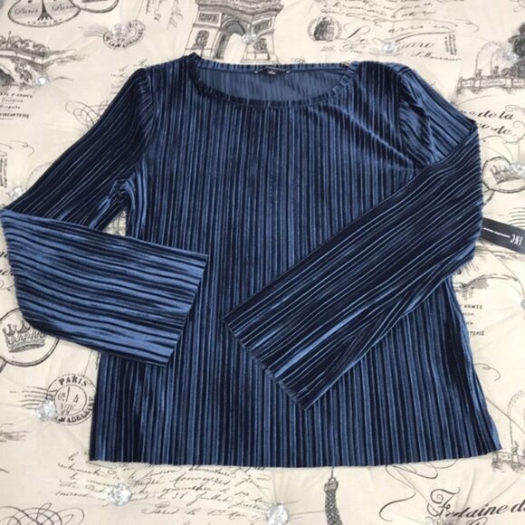 Inc Pleated Velvet Top - Picture 2 of 5